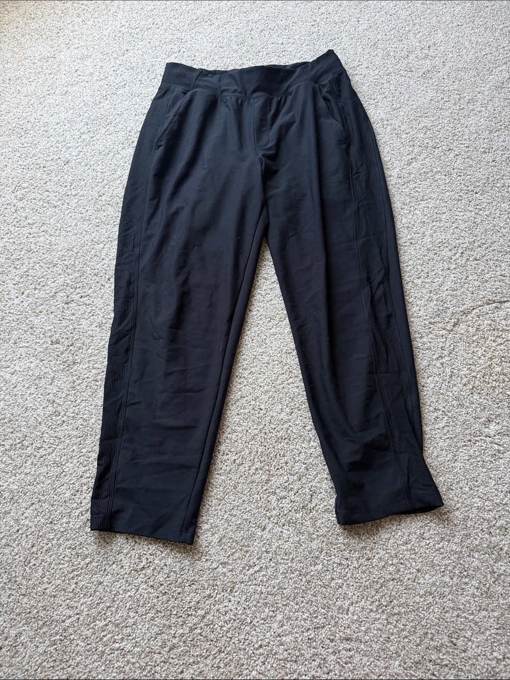 Black Women's Relaxed Track Joggers